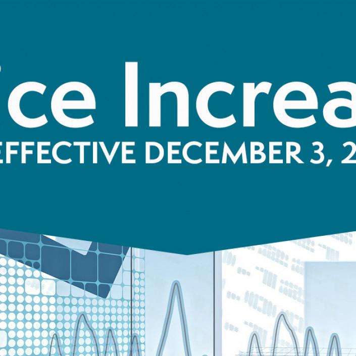 Price Increase Effective December 3, 2021